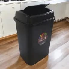 Lixeira 9 Litros Black Basculante Cozinha e Banheiro Quarto Promoção Novidade Preto