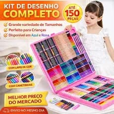 Maleta De Pintura Estojo Infantil Canetinha Colorir Escolar
