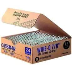 Wire-o para Encadernação 2x1 A5 Branco 7/8 para 180fls 24un