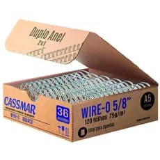 Wire-o para Encadernação A5 5/8 2x1 para 120fls Branco 36un