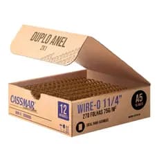 Wire-o para Encadernação 2x1 A5 Dourado 1 1/4 para 270 fls 12un