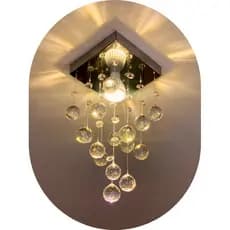 Lustre de Cristal Acrílico 14x14 Alto Brilho Envio Imediato Vai Montado