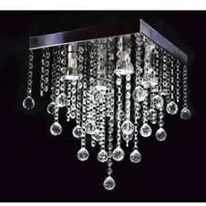 Lustre de Cristal Acrílico 30x30 Gab Sala Quarto Hall Salao Vai Montado
