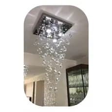 Lustre De Cristal Legitimo 30x30 Sala Quarto Lâmpadas Inclusas