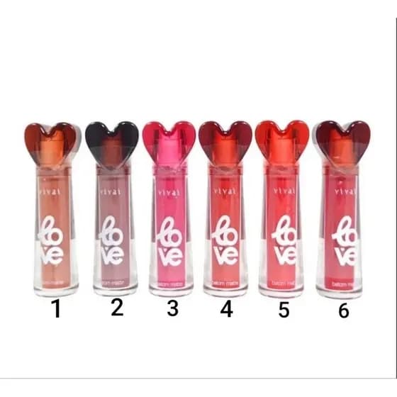 Batom líquido matte coração love Vivai
