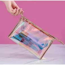 Bolsa de maquiagem, estojo de maquiagem, Nécessaire Holográfica+BRINDE