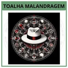 Toalha para Jogo de Tarot 0,70x0,70cm Malandragem