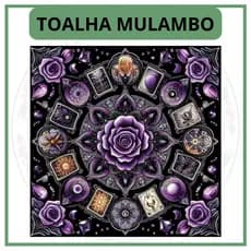 Toalha para Jogo de Tarot 0,70x0,70cm Mulambo