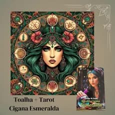 Kit Toalha Cigana Esmeralda + Cigana Esmeralda 36 Cartas