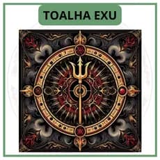 Toalha para Jogo de Tarot 0,70x0,70cm Exu