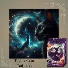 Kit Toalha Gato + Tarot Bruxas 22 Cartas