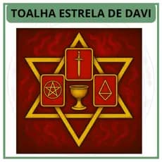Toalha para Jogo de Tarot 0,70x0,70cm Estrela De Davi