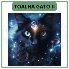 Toalha para Jogo de Tarot 0,70x0,70cm Gato II