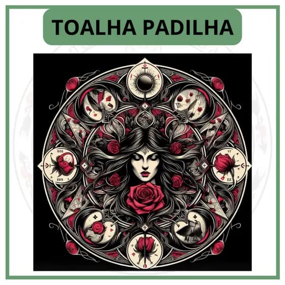 Toalha para Jogo de Tarot 0,70x0,70cm Padilha