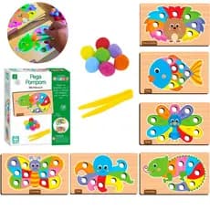Brinquedo Educativo Pega Pompom Brinquedo Montessori