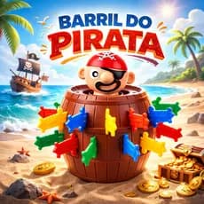 Jogo Barril Do Pirata Jogo Mesa Infantil Pula Pirata