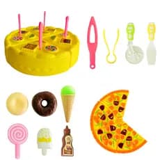 Comidinha Infantil Kit Bolo De Aniversário Docinhos E Pizza