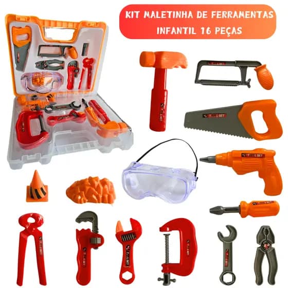 Kit Ferramentas Infantil Ferramentas de Brinquedo Maleta de Ferramentas Infantil