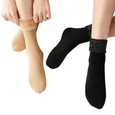 Meia Grossa Quentinha Forrada Termica Frio Dois Pares Neve Kit Dois Pares