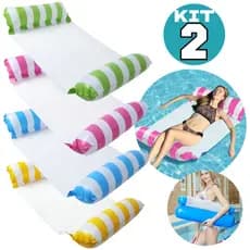 Boia Rede Piscina Inflável Cama Flutuante Deitado Reclinável Colchão de Água Confortável