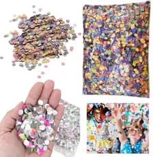 Confetes Carnaval Coloridos 1kg - Pacotes 100gr Decoração