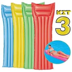 Boia Colchão Piscina Inflável Flutuante Bronzeador Liso Grande 1.83m Resistente Adulto Piscina Praia