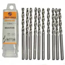 Kit 10 Broca Aço Rápido HSS 3,5mm*70mm - Trust Tools