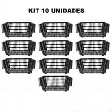 Kit 10 Cestos Organizador Empilhável Cestão Expositor De Plástico 20x44cm