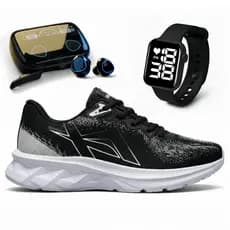 Kit Tênis Masculino + Relógio Digital + Fone Bluetooth Esportivo Academia Presente Dia dos Pais