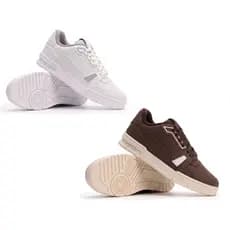 Kit 2 Pares Tênis Masculino Casual Básico Respirável Solado Reto Leve Conforto Estilo