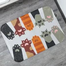 Tapete Pet p/ Comedouro Patas 40x60 Antiderrapante