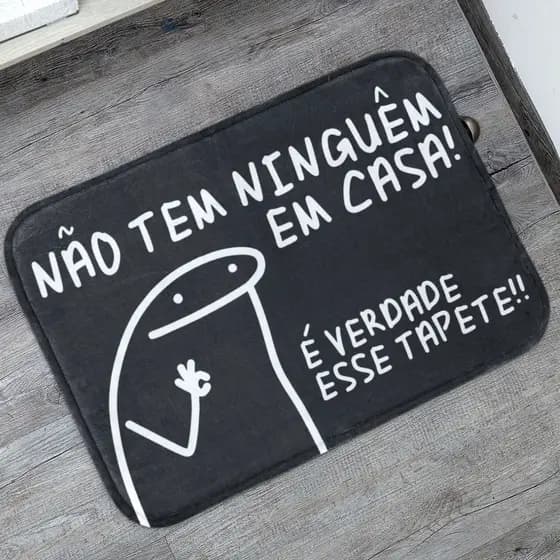 Tapete de Porta É Verdade Esse Tapete para Entrada, Quarto, Sala 55x35cm