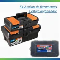 Caixa de Ferramentas Pesca Maleta Organizadora com Divisórias Bandeja Tampa Alça Profissional