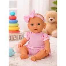 Boneca bebê Realista Infantil Branquinha Criança Vinil Macia Leve Articulada