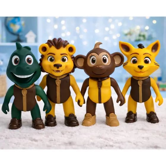 Brinquedo Criança Linha Zoo Vinil Animais + 9 meses Akta Material Atóxico Infantil