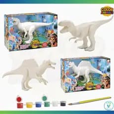Brinquedo Didático Dinossauro Para Pintar Colorir com Guache Crianças T-Rex Silmar