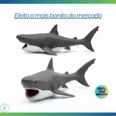 Tubarão de Brinquedo SUPER Realista - Vinil Atóxico Infantil Rei dos Mares