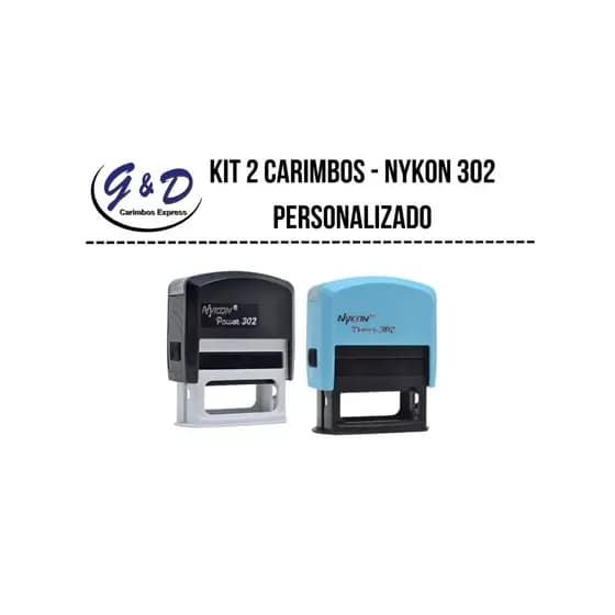 Kit 2 Carimbos 14x38mm - PERSONALIZADOS