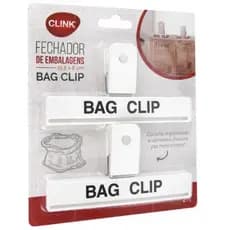 Kit 2 Pregadores Clipes Embalagens Fechar Saco Pão Bag Clip