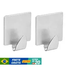 2 Gancho Adesivo Parede Pendurar Cozinha Banheiro Quarto suporta 1.5kg
