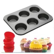 COM OFERTA-Forma P/ Cupcakes 26,5cm Aço Inox - Clink