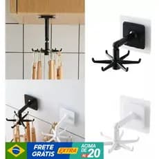 gancho prateleira 360 graus rotativo de seis maxilas de 360 graus