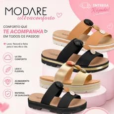 Sandália Modare Feminina Ultraconforto Chinelo Modare Tamanco Modare Sandália Slide Feminino