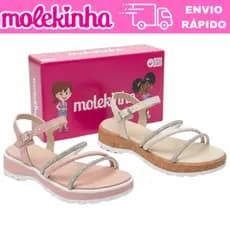 "Sandália Flatform Molekinha 2361.205 Infantil Menina Confortável Estilosa Casual"