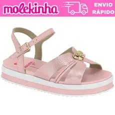 "Sandália Flatform Molekinha 2305.1574 Infantil Menina Confortável Casual Original"