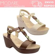 Sandália Anabela Modare 7137.150 Feminina Conforto Ortopédica Leve Casual Antiderrapante Original