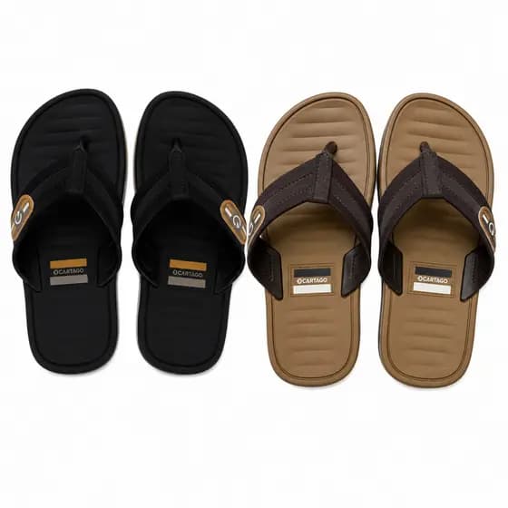 Sandália Infantil Masculina Cartago Chinelo Dedo Confortável Original Leve Casual Macia Dia a Dia