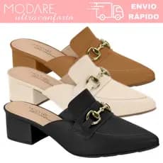 Mule Salto Baixo Modare 7340.124 Feminina Conforto Anatômica Original