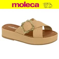 Tamanco Flatform Moleca 5553.101 Feminino | Confortável, Leve, Casual, Original