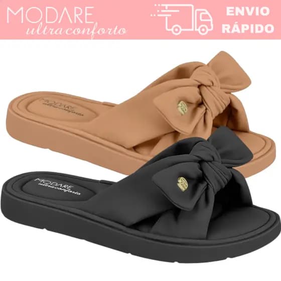 Tamanco Flatform Modare 7208.101 Confortável Feminino Ortopédico Leve Antiderrapante